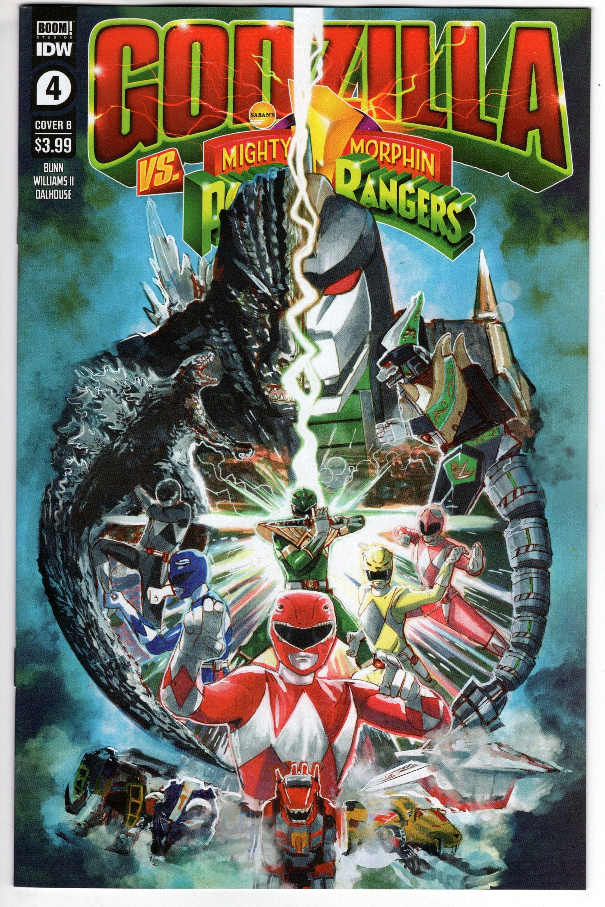 IDW PUBLISHING COMIC BOOK VF/NM GODZILLA VS MMPR #4 (OF 5) CVR B DRAPER-IVEY