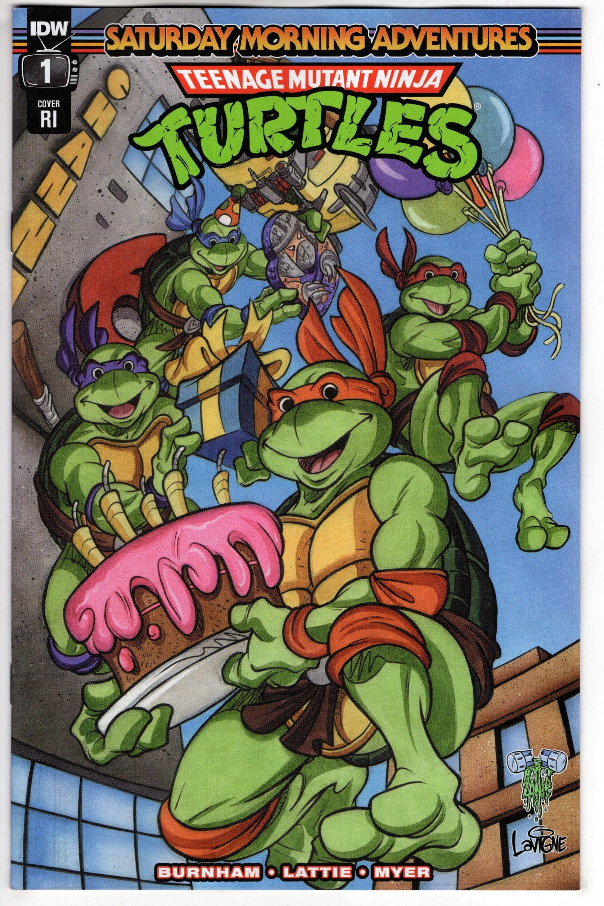 IDW PUBLISHING COMIC BOOK VF/NM TMNT SATURDAY MORNING ADVENTURES #1 CVR RI VARIANT
