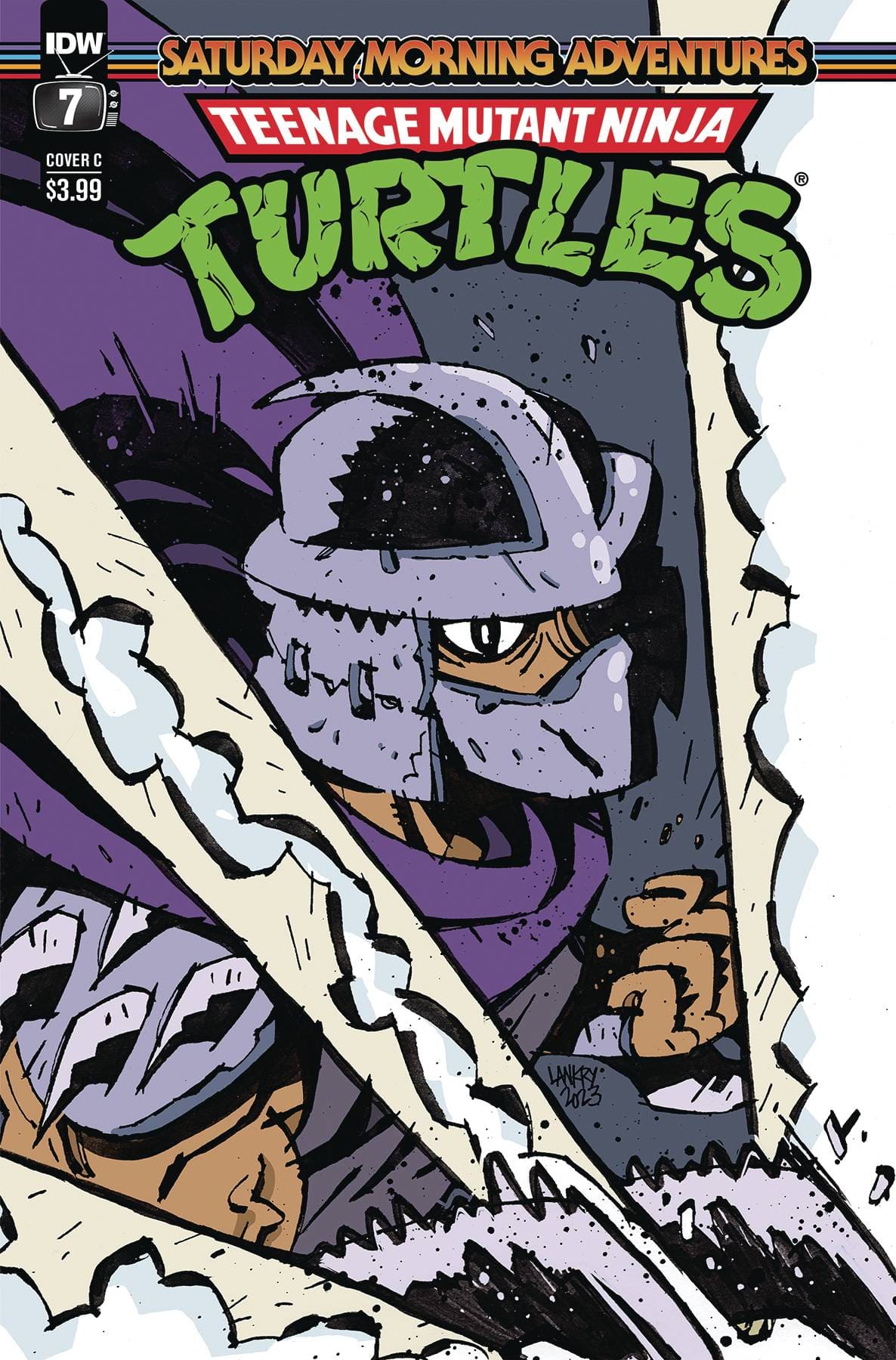 IDW PUBLISHING COMIC BOOKS TMNT SATURDAY MORNING ADV 2023 #7 CVR C LANKRY