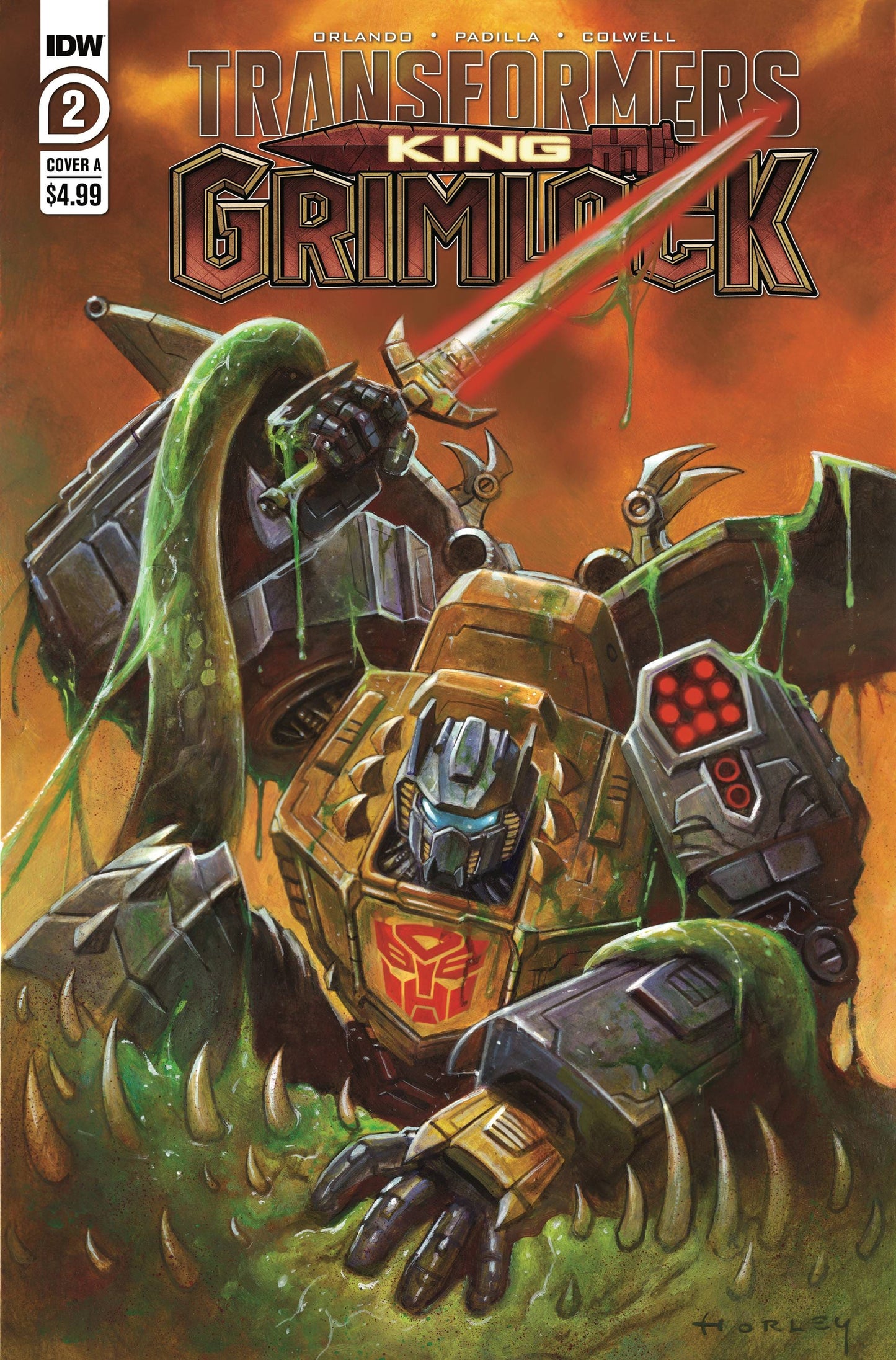 IDW PUBLISHING Comics NM/VF TRANSFORMERS KING GRIMLOCK #2 (OF 5) CVR A HORLEY