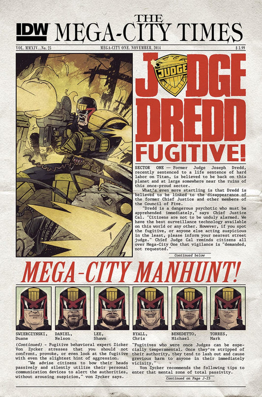 IDW PUBLISHING Comics VF/NM JUDGE DREDD #25