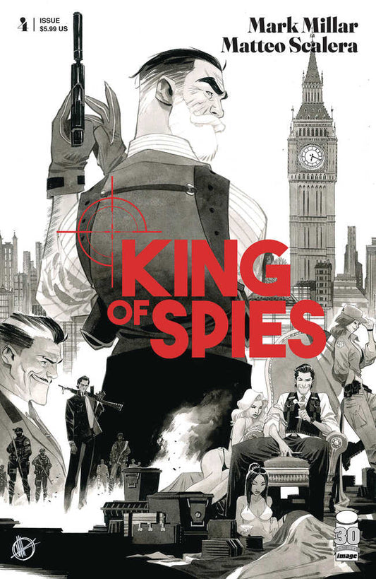 IMAGE COMICS COMIC BOOK King Of Spies #4 (Of 4) Cover B Scalera Black & White
