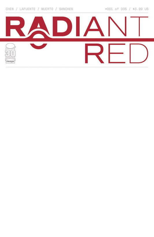 IMAGE COMICS COMIC BOOK Radiant Red #1 (Of 5) Cover C Blank Cover