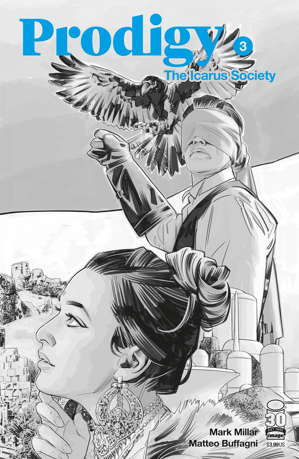 IMAGE COMICS COMIC BOOK VF/NM PRODIGY ICARUS SOCIETY #3 (OF 5) CVR B BUFFAGNI B&W (MR)