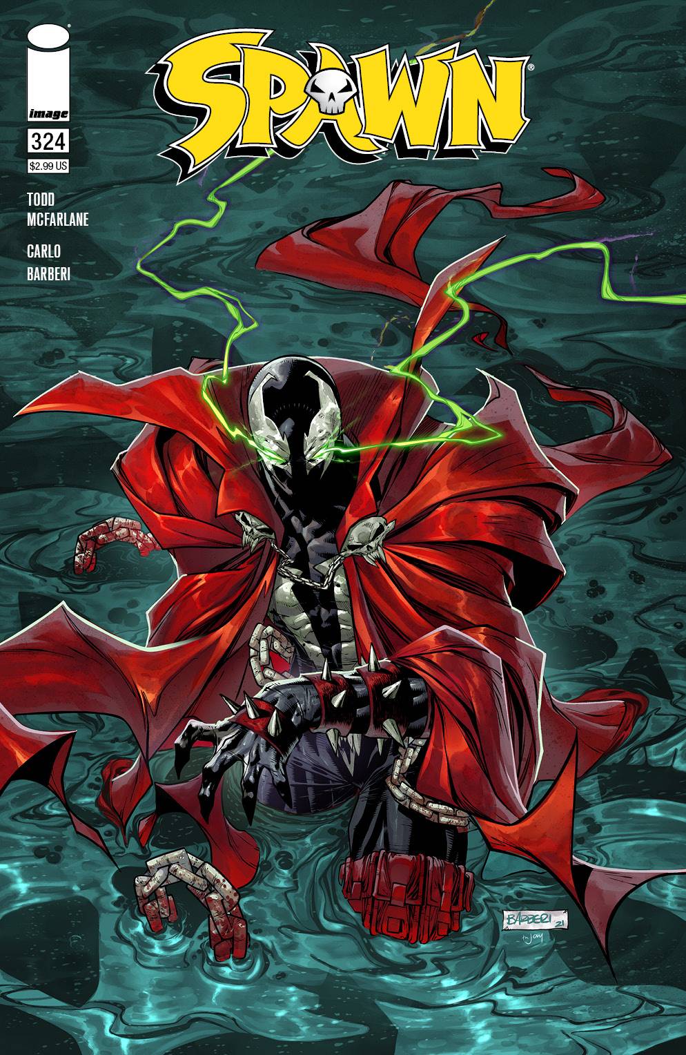 IMAGE COMICS COMIC BOOK VF/NM SPAWN #324 CVR B BARBERI