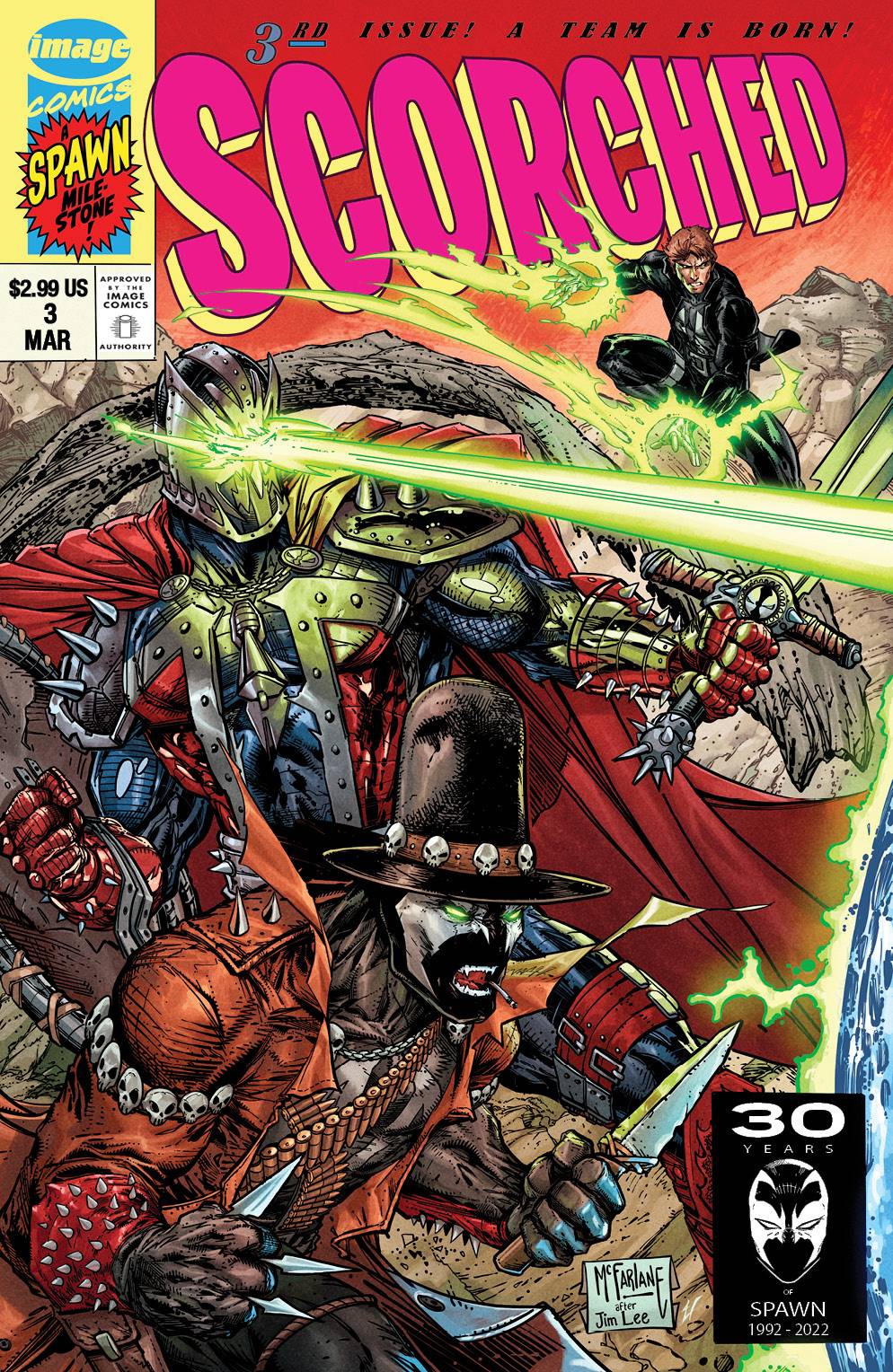 IMAGE COMICS COMIC BOOK VF/NM SPAWN SCORCHED #3 CVR B MCFARLANE