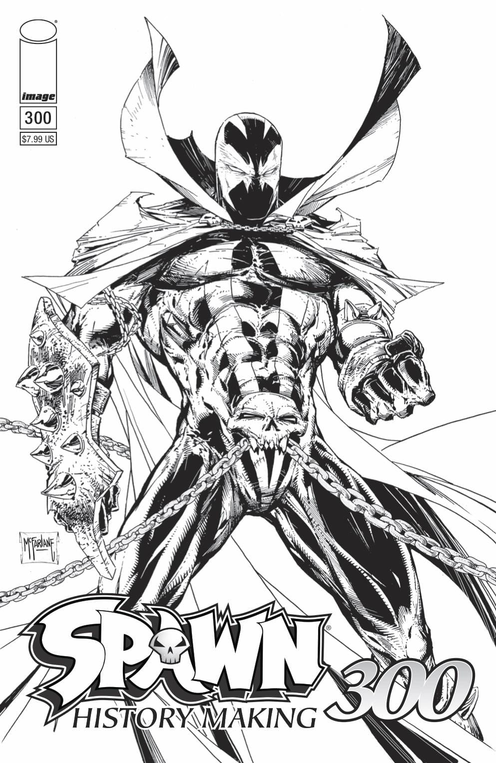IMAGE COMICS IMAGE COMICS SPAWN #300 CVR B B&W MCFARLANE