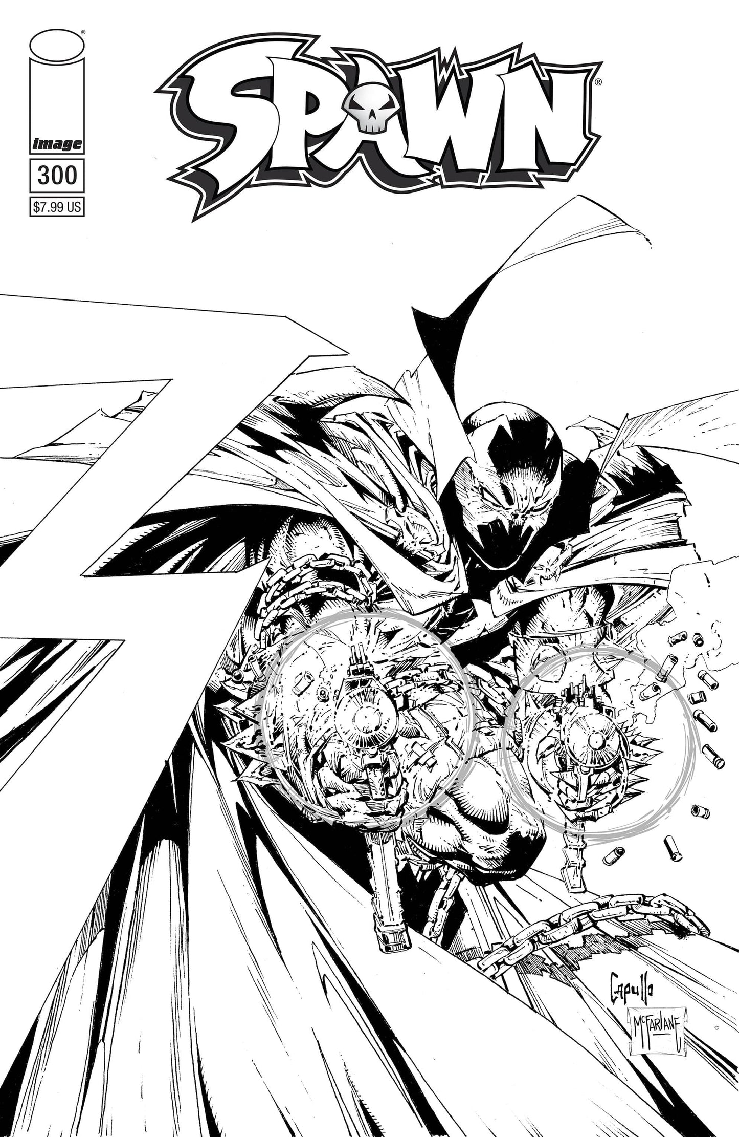IMAGE COMICS IMAGE COMICS SPAWN #300 CVR F B&W CAPULLO & MCFARLANE