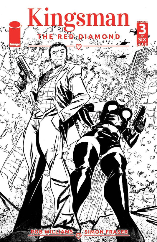 IMAGE COMICS VF/NM KINGSMAN RED DIAMOND #3 (OF 6) CVR B B&W GREENE (MR)