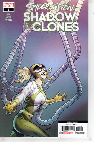 SPIDER-GWEN SHADOW CLONES #1 2ND PTG GREG LAND VAR - Packrat Comics