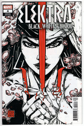 ELEKTRA BLACK WHITE BLOOD #4 (OF 4) 25 COPY INCV EASTMAN VARIANT - Packrat Comics