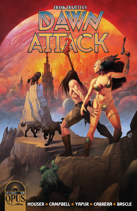 INCENDIUM LLC COMIC BOOKS Frank Frazettas Dawn Attack #3 (Of 5) Cover A Olivetti