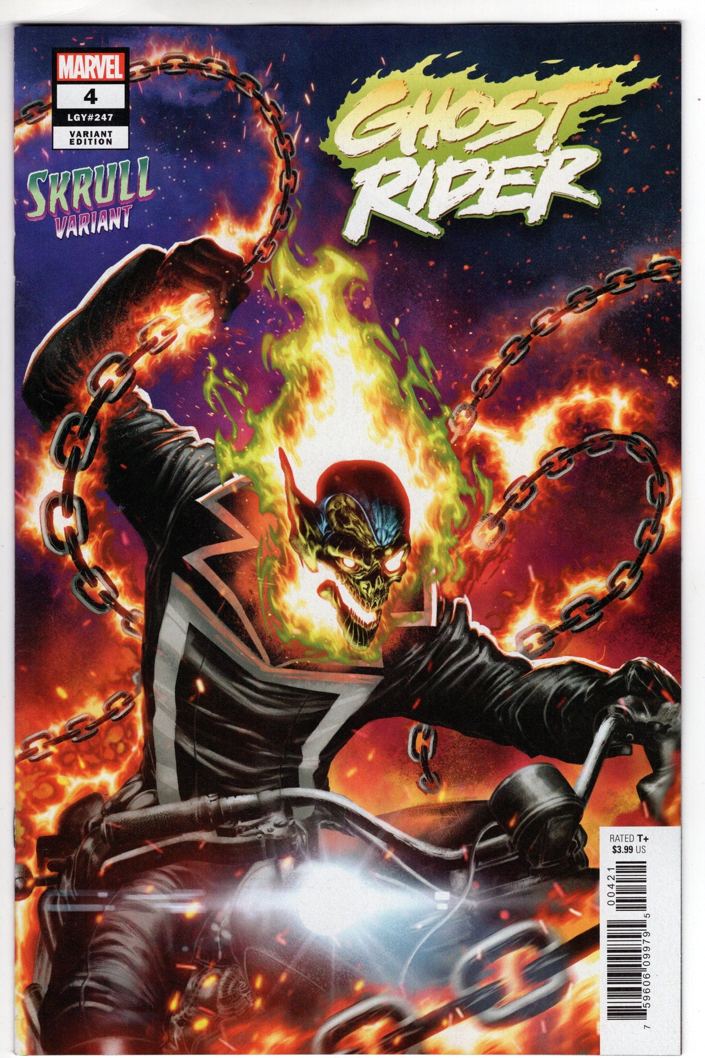 Marvel COMIC BOOK Ghost Rider #4  Skrull Variant