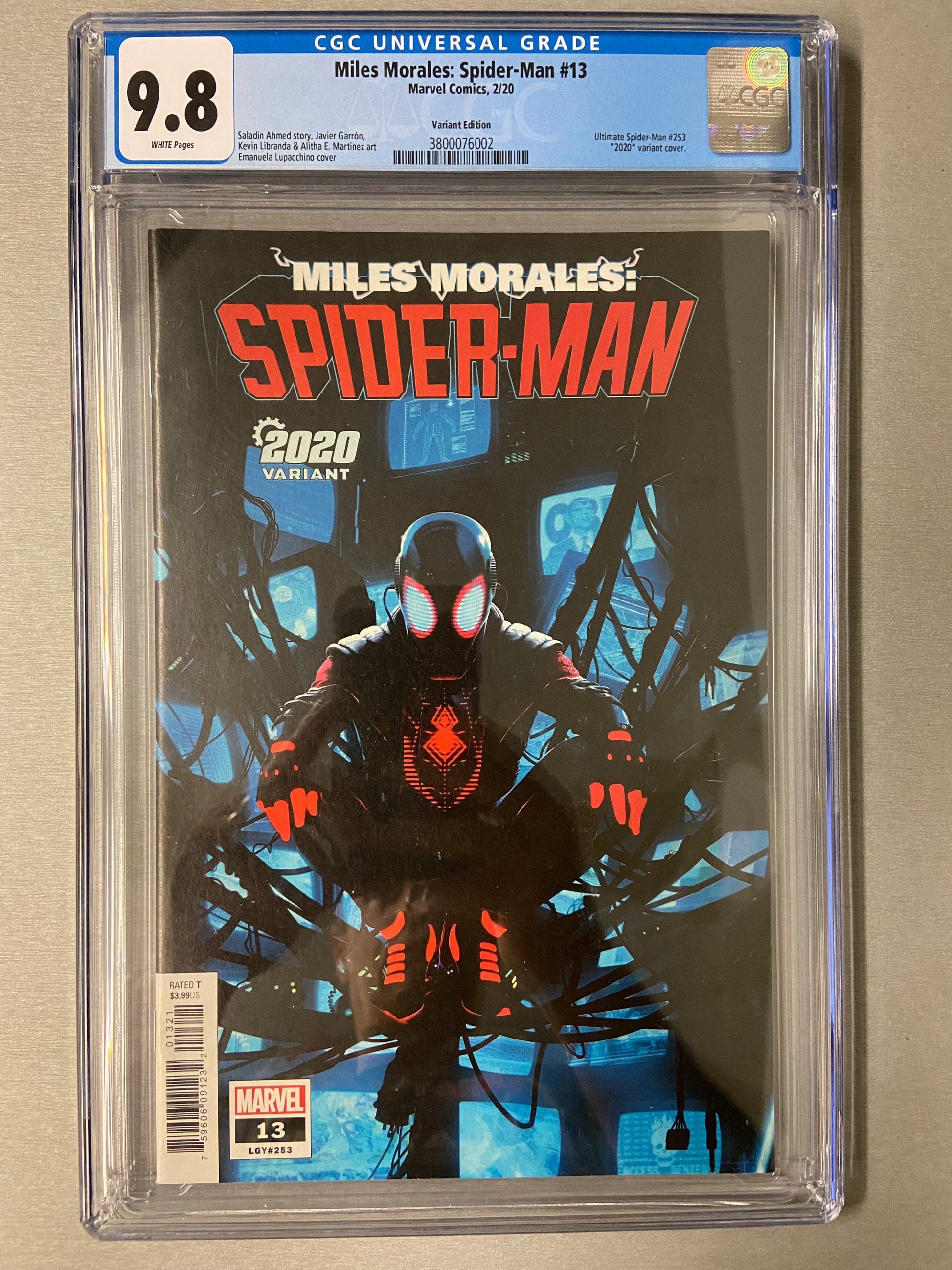 MARVEL COMICS CGC MILES MORALES SPIDER-MAN #13 RAHZZAH 2020 VARIANT CGC 9.8