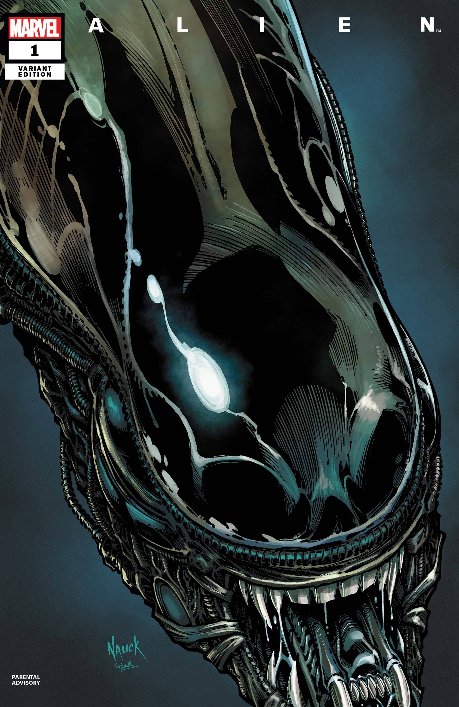 MARVEL COMICS COMIC BOOK ALIEN #1 NAUCK HEADSHOT VAR