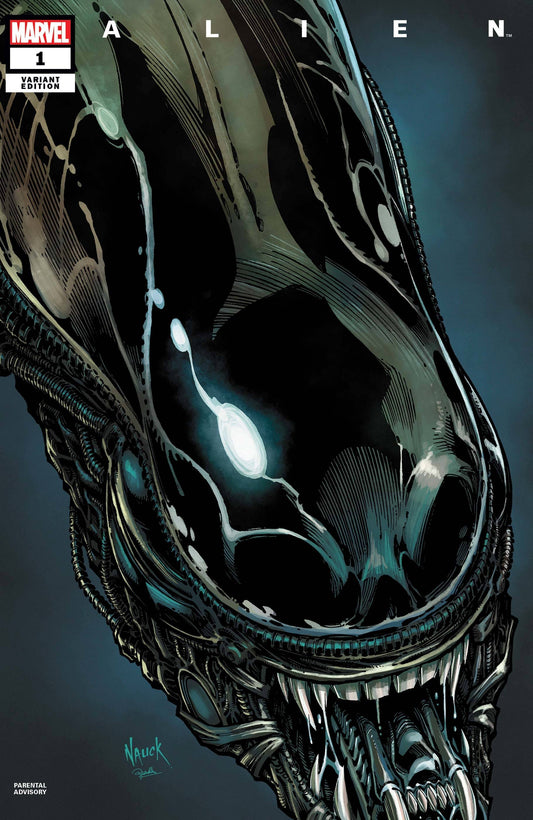 MARVEL COMICS COMIC BOOK ALIEN #1 NAUCK HEADSHOT VAR