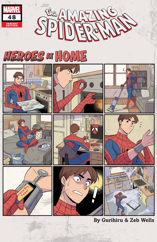 MARVEL COMICS COMIC BOOK AMAZING SPIDER-MAN #48 GURIHIRU HEROES AT HOME VAR FINE