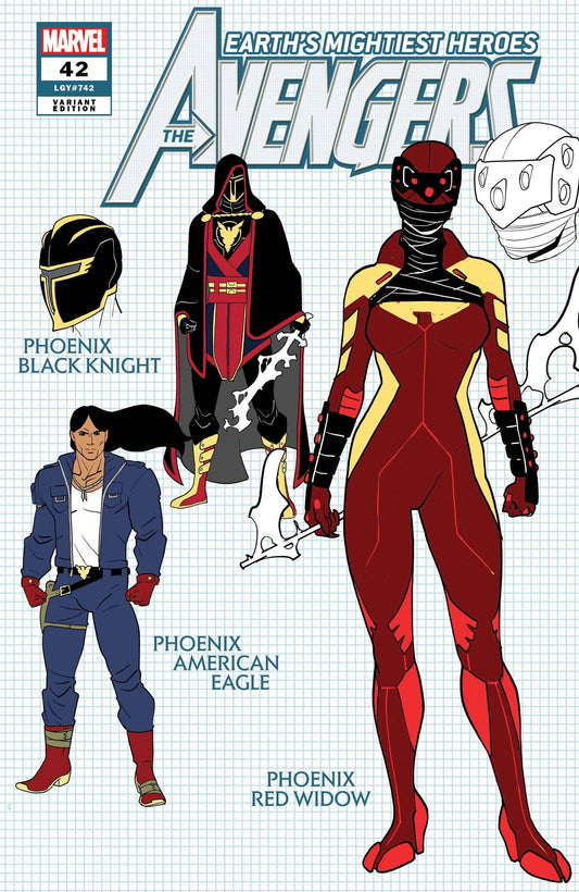 MARVEL COMICS COMIC BOOK AVENGERS #42 GARRON DESIGN VAR
