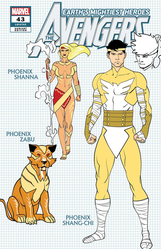 MARVEL COMICS COMIC BOOK AVENGERS #43 GARRON DESIGN VAR