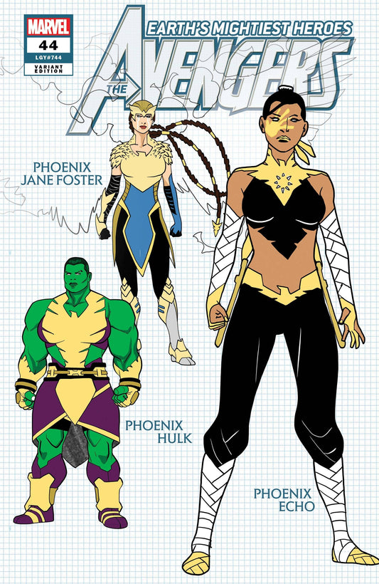MARVEL COMICS COMIC BOOK AVENGERS #44 GARRON DESIGN VAR