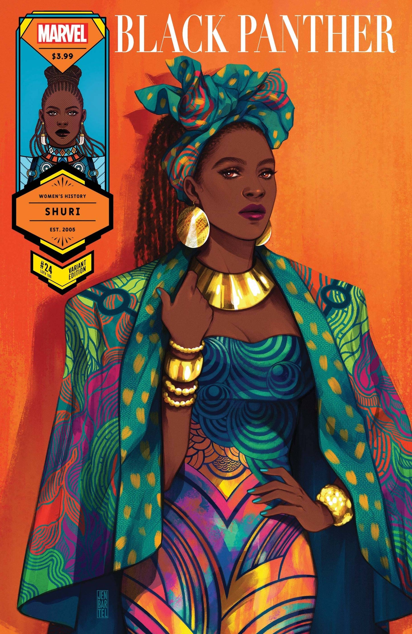 MARVEL COMICS COMIC BOOK BLACK PANTHER #24 BARTEL SHURI WOMENS HISTORY MONTH VAR