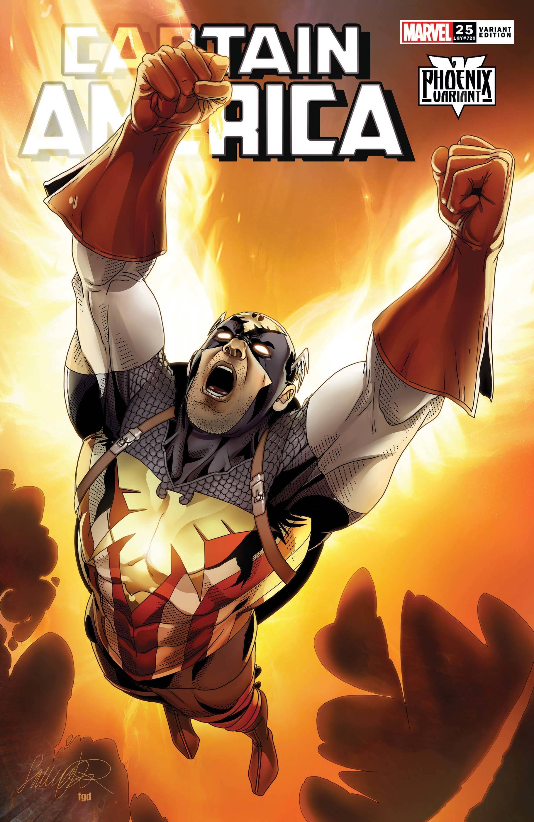 MARVEL COMICS comic book CAPTAIN AMERICA #25 LAROCCA CAPTAIN AMERICA PHOENIX VAR
