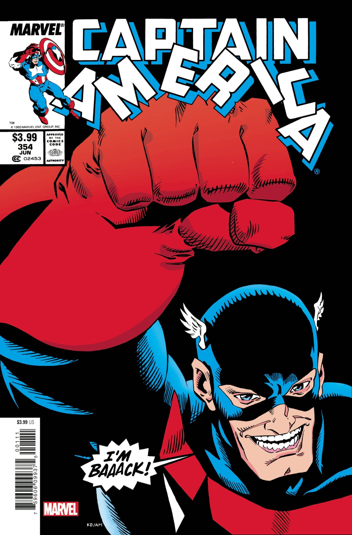 MARVEL COMICS COMIC BOOK CAPTAIN AMERICA #354 FACSIMILE EDITION