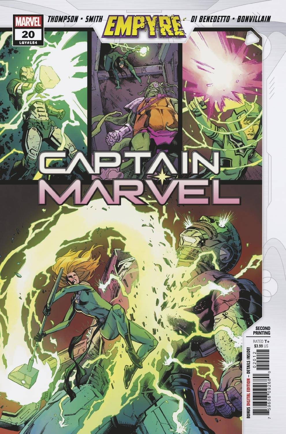 MARVEL COMICS comic book CAPTAIN MARVEL #20 2ND PTG VAR EMP