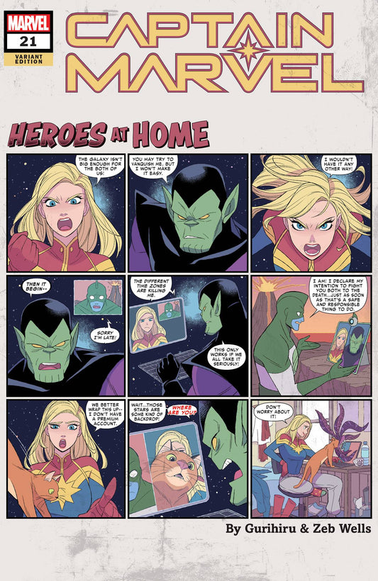 MARVEL COMICS COMIC BOOK CAPTAIN MARVEL #21 GURIHIRU HEROES AT HOME VAR