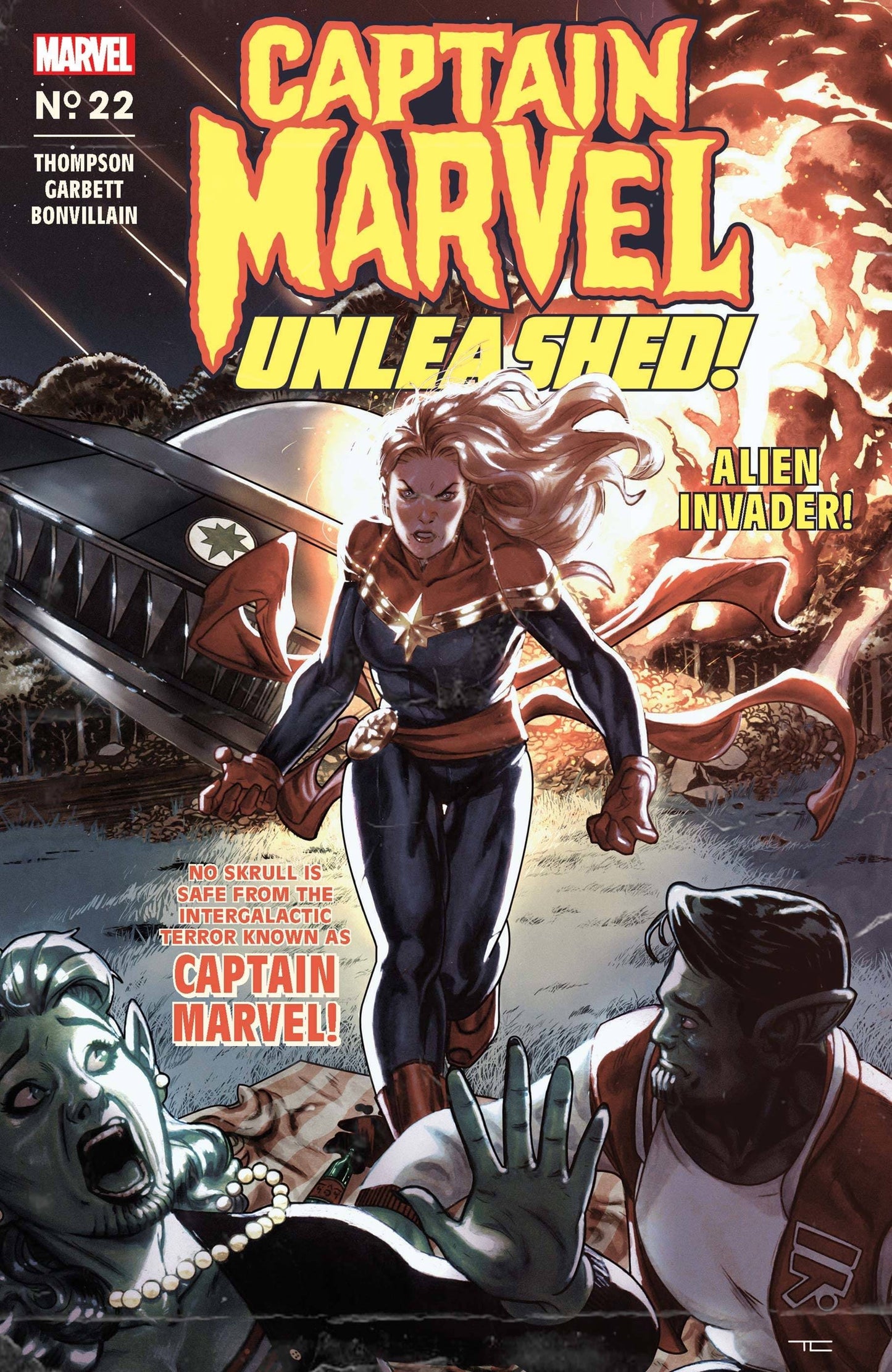 MARVEL COMICS COMIC BOOK CAPTAIN MARVEL #22 CLARKE CAPTAIN MARVEL UNLEASHED HORROR VA