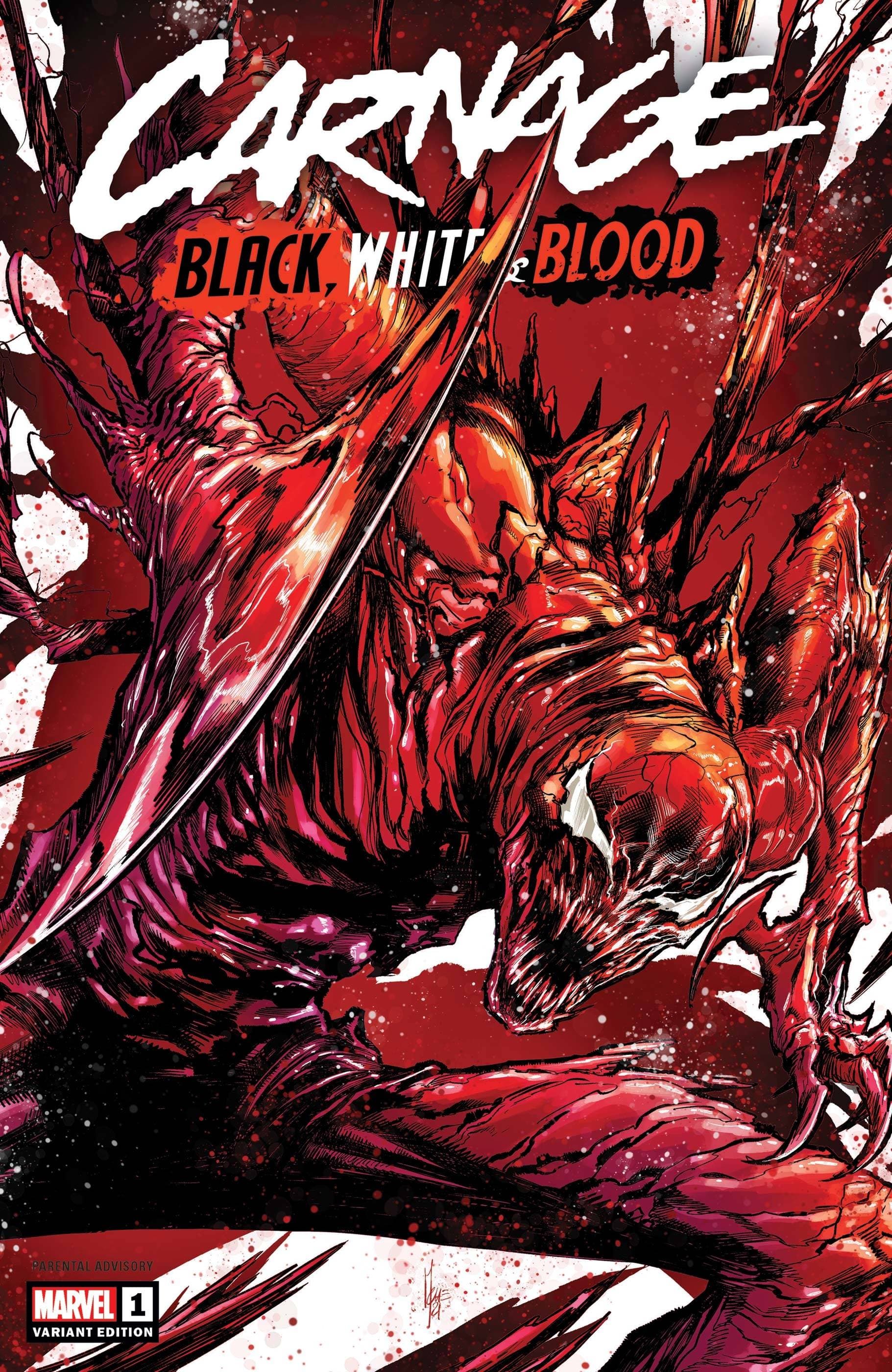 MARVEL COMICS COMIC BOOK CARNAGE BLACK WHITE AND BLOOD #1 (OF 4) CHECCHETTO VAR