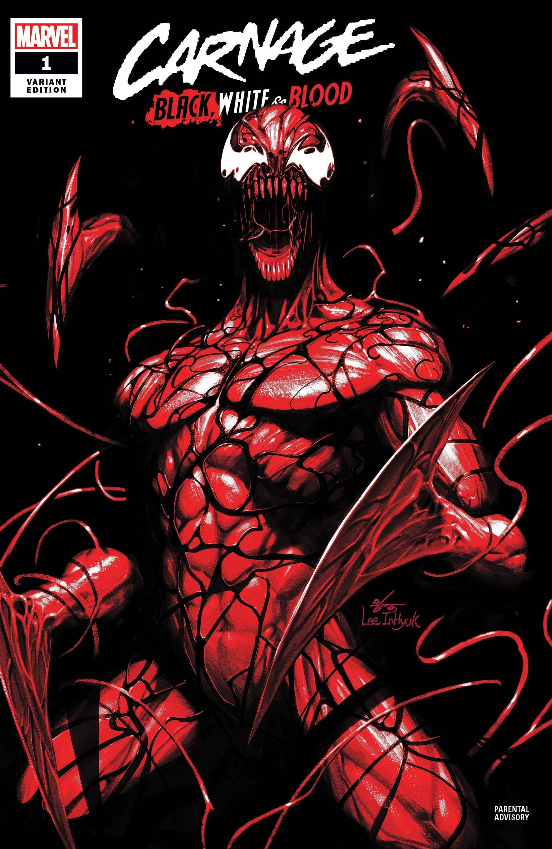 MARVEL COMICS COMIC BOOK CARNAGE BLACK WHITE AND BLOOD #1 (OF 4) INHYUK LEE VAR