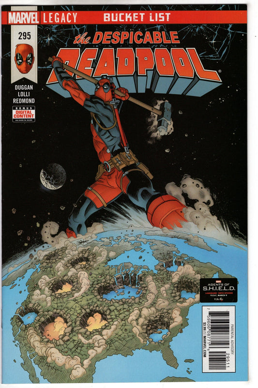 MARVEL COMICS COMIC BOOK DESPICABLE DEADPOOL #295 LEG VF/NM