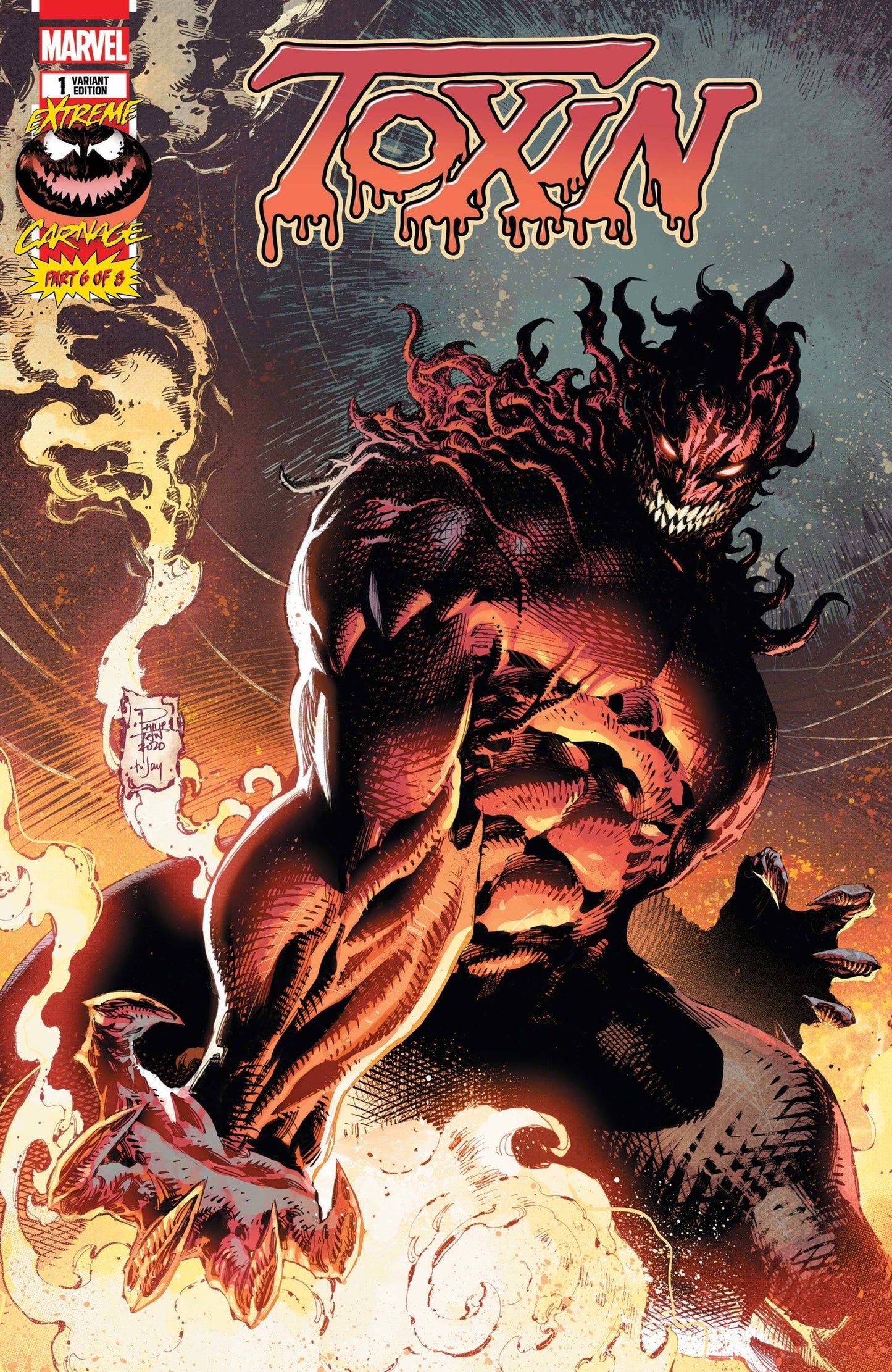 MARVEL COMICS COMIC BOOK EXTREME CARNAGE TOXIN #1 TAN VAR