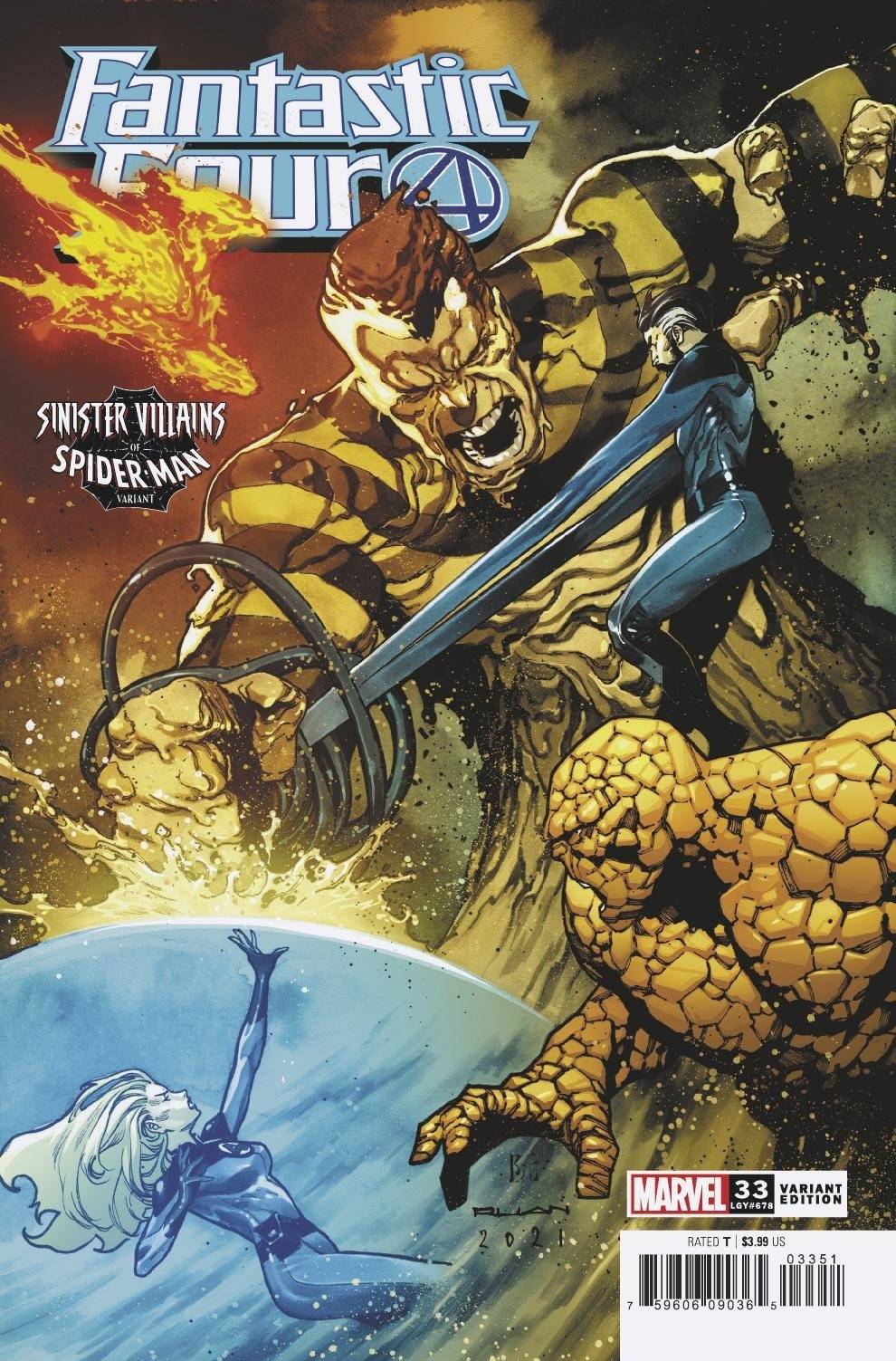 MARVEL COMICS COMIC BOOK FANTASTIC FOUR #33 RUAN SPIDER-MAN VILLAINS VAR