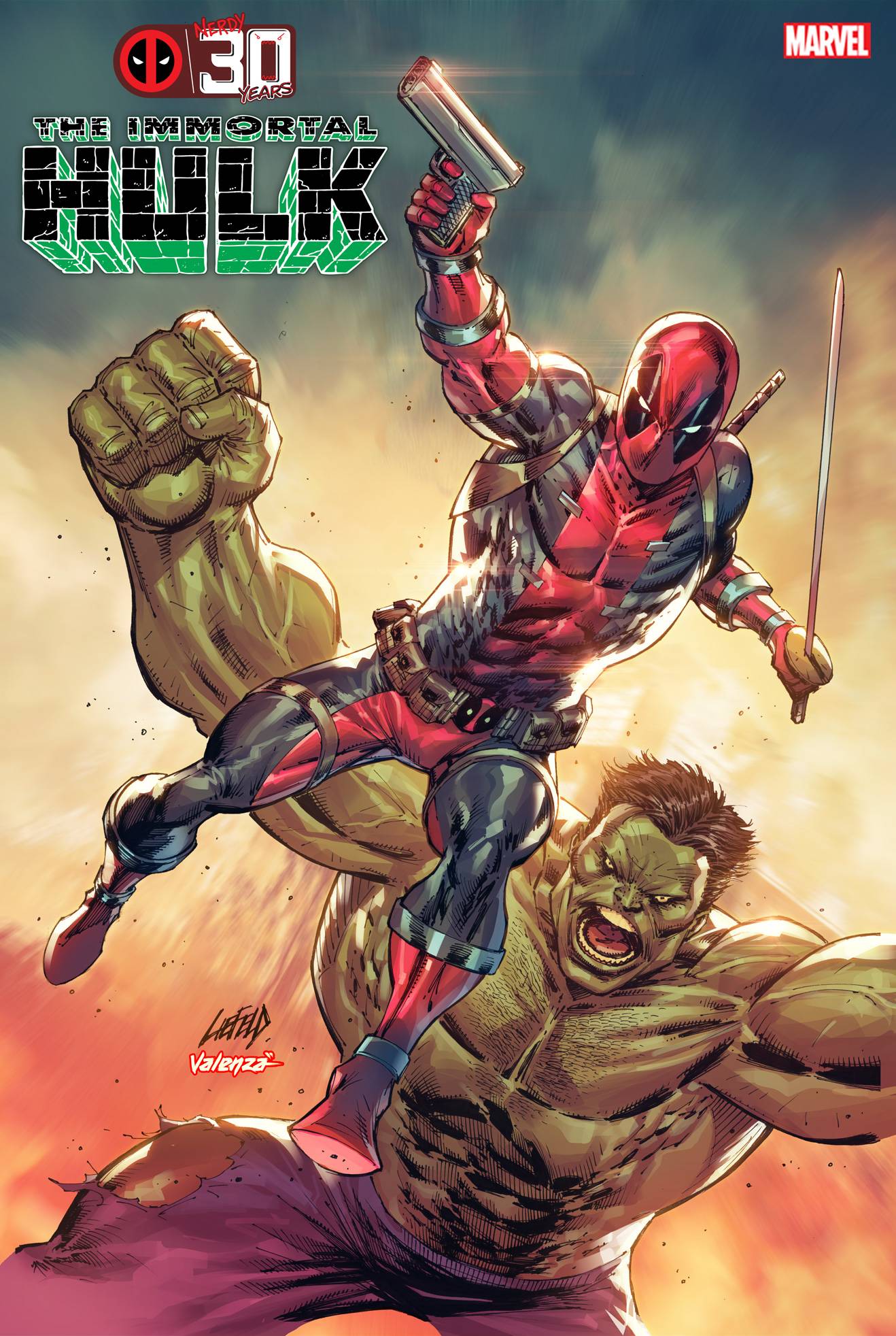 MARVEL COMICS COMIC BOOK IMMORTAL HULK #45 LIEFELD DEADPOOL 30TH VAR