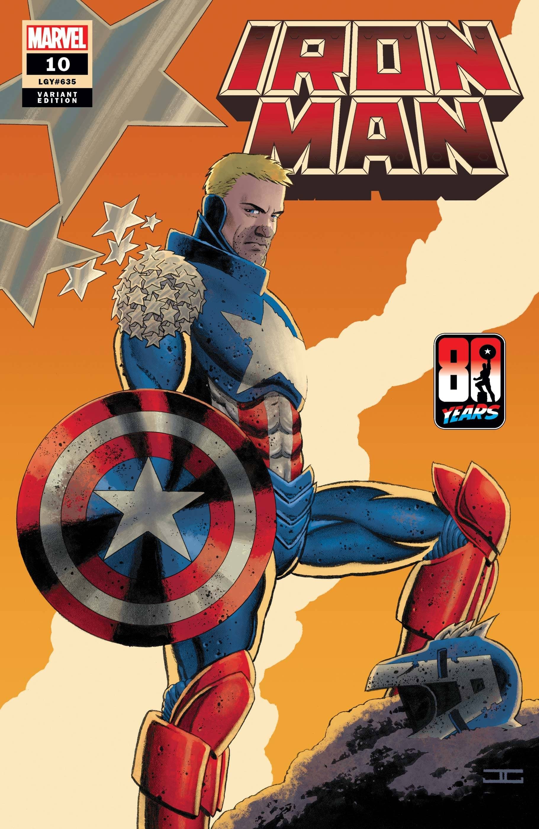 MARVEL COMICS COMIC BOOK IRON MAN #10 CASSADAY CAPTAIN AMERICA 80TH VAR