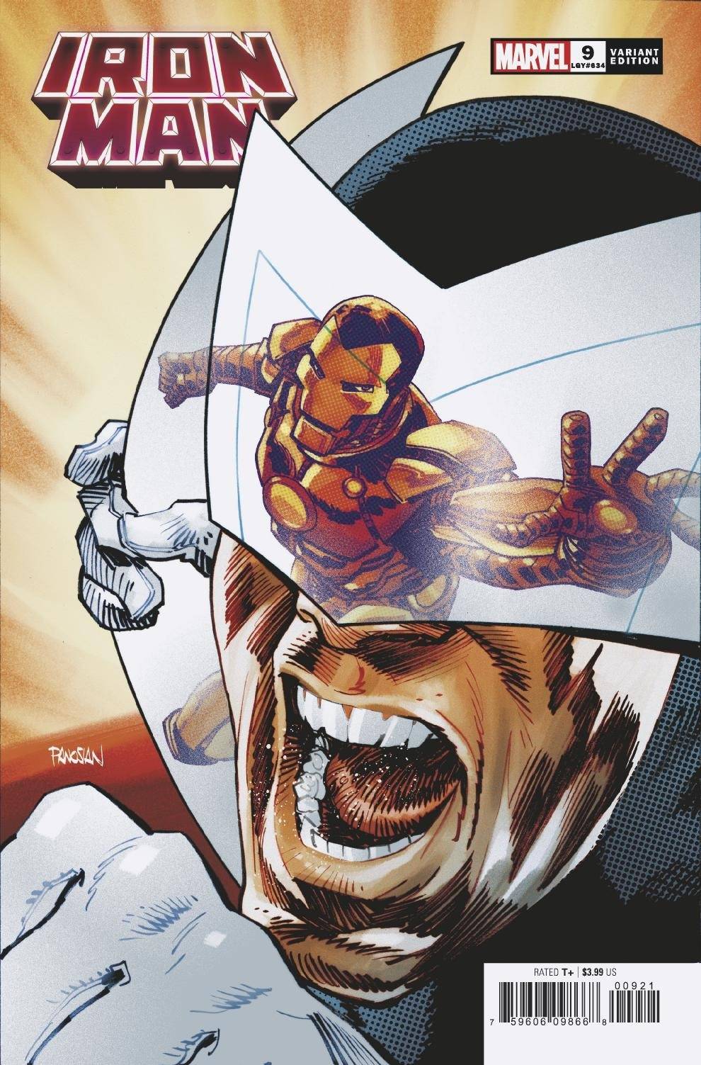 MARVEL COMICS COMIC BOOK IRON MAN #9 PANOSIAN SPIDER-MAN VILLAINS VAR