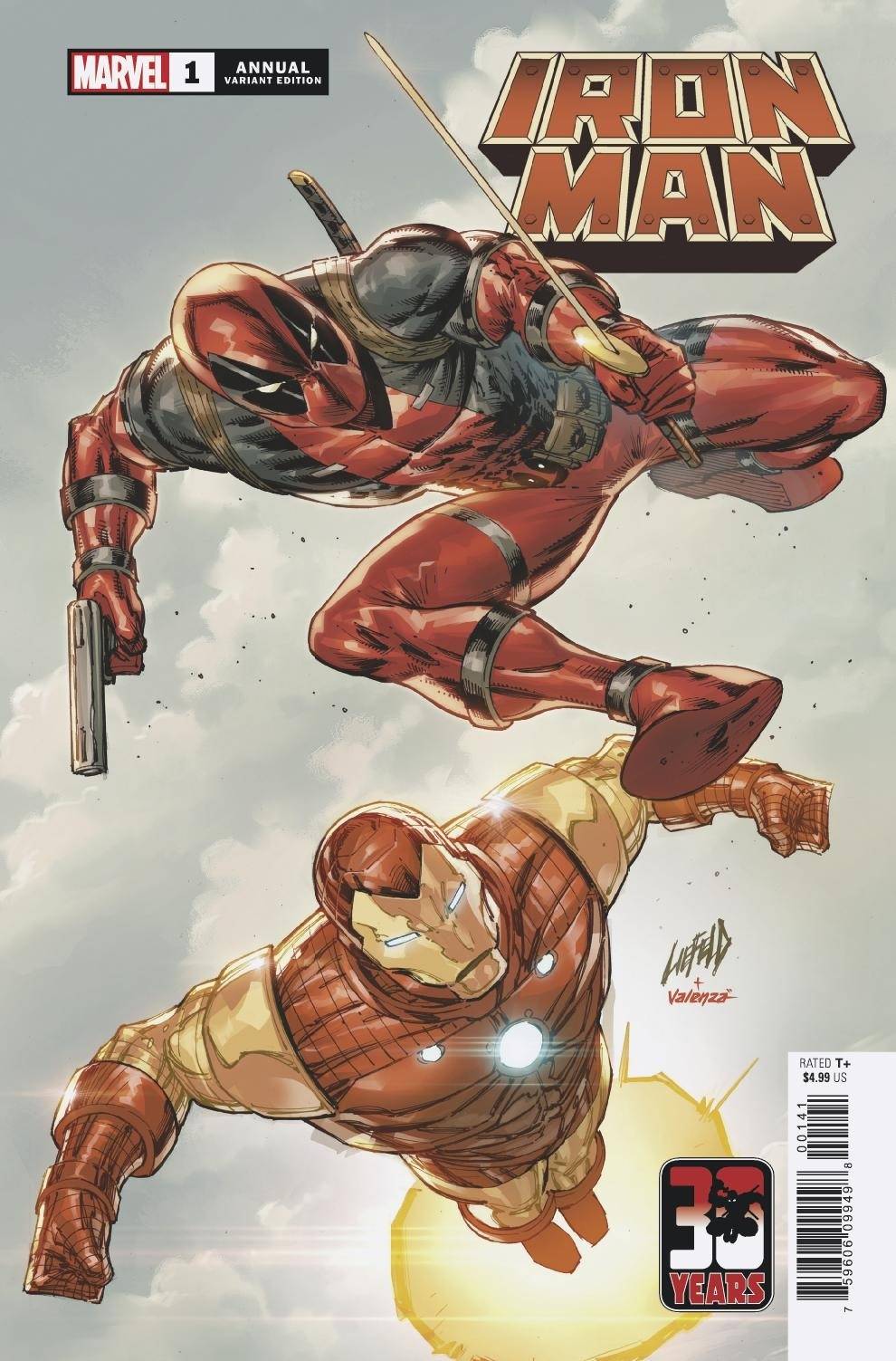 MARVEL COMICS COMIC BOOK IRON MAN ANNUAL #1 LIEFELD DEADPOOL 30TH VAR