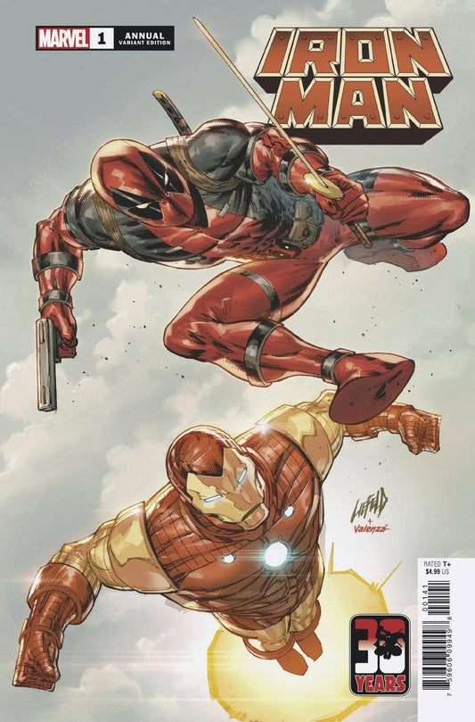 MARVEL COMICS COMIC BOOK IRON MAN ANNUAL #1 LIEFELD DEADPOOL 30TH VAR