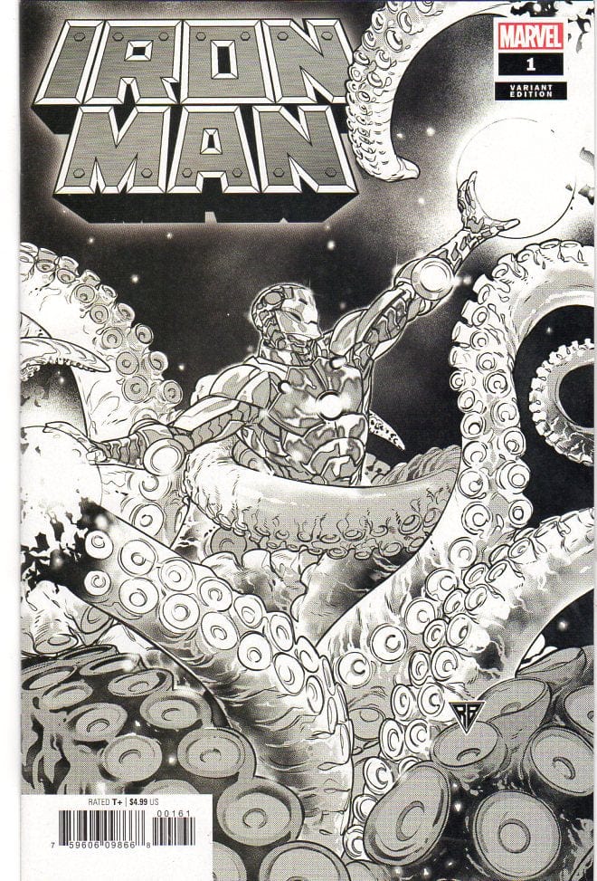 MARVEL COMICS comic book Iron Man Vol 6 #1 Cover L Incentive RB Silva Launch Sketch Cover