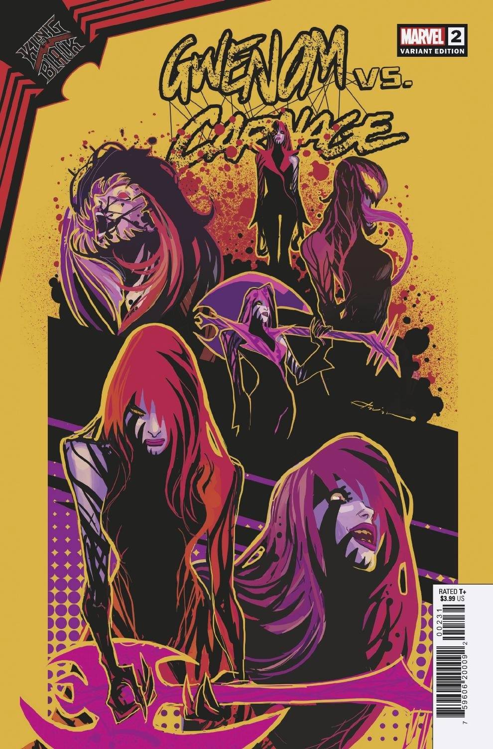 MARVEL COMICS COMIC BOOK KING IN BLACK GWENOM VS CARNAGE #2 (OF 3) FLAVIANO DESIGN VA