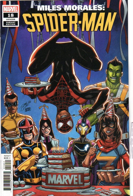 MARVEL COMICS COMIC BOOK MILES MORALES SPIDER-MAN #18 BIRTHDAY VAR OUT
