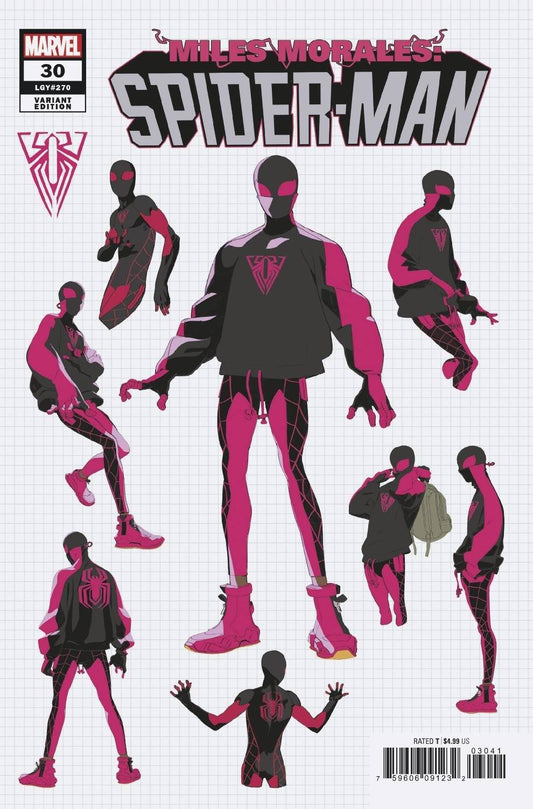 MARVEL COMICS COMIC BOOK MILES MORALES SPIDER-MAN #30 CONLEY DESIGN VAR