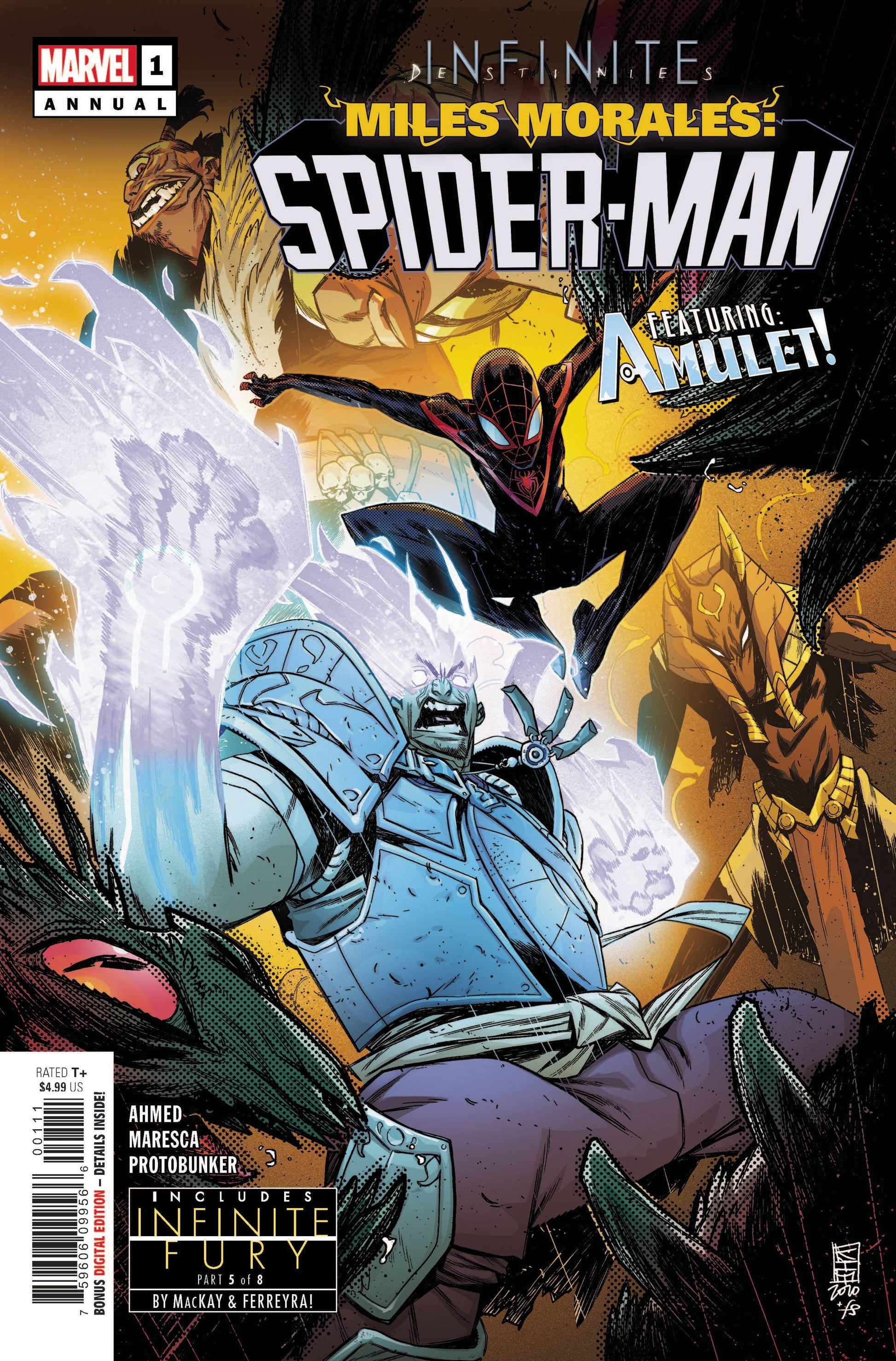 MARVEL COMICS COMIC BOOK MILES MORALES SPIDER-MAN ANNUAL #1 INFD