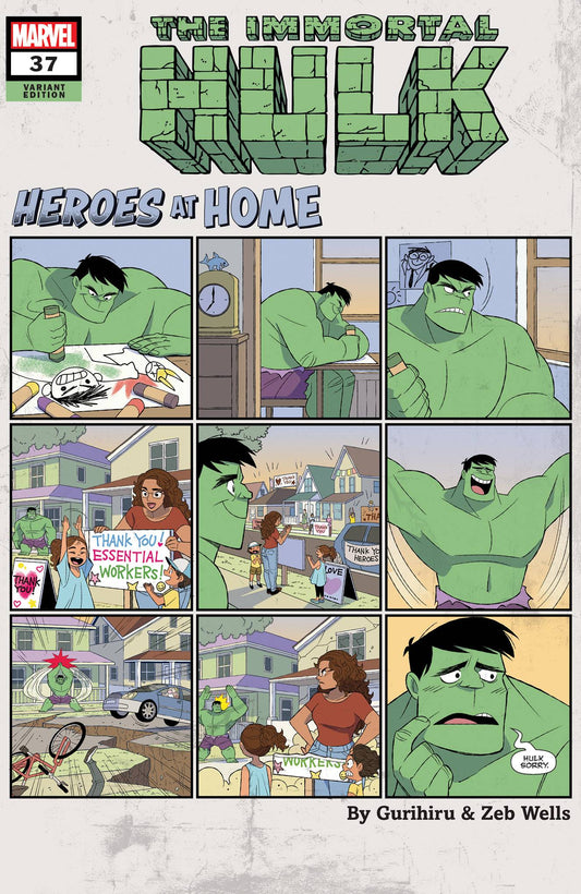MARVEL COMICS comic book NM IMMORTAL HULK #37 GURIHIRU HEROES AT HOME VAR