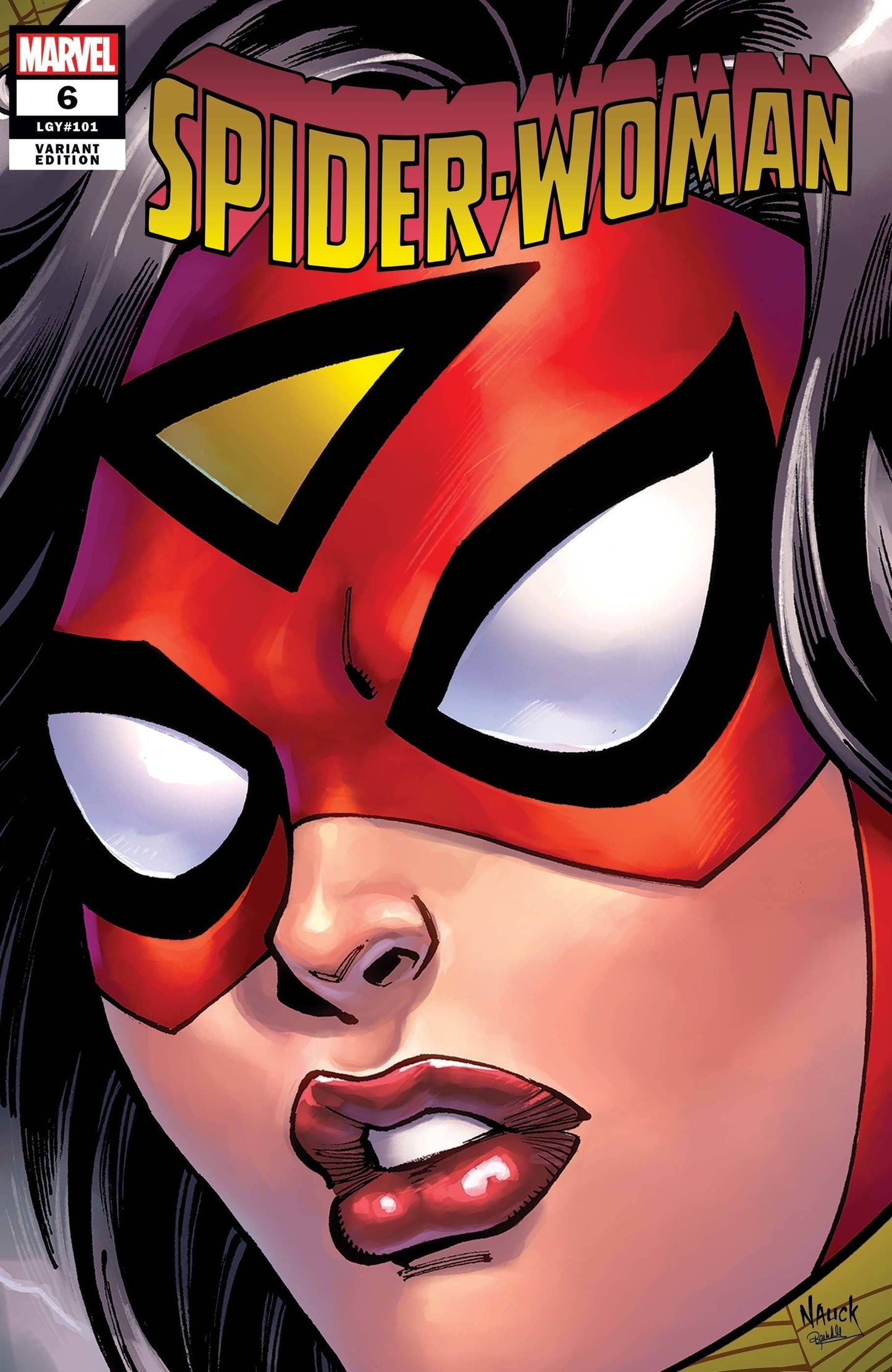 MARVEL COMICS comic book SPIDER-WOMAN #6 NAUCK HEADSHOT VAR