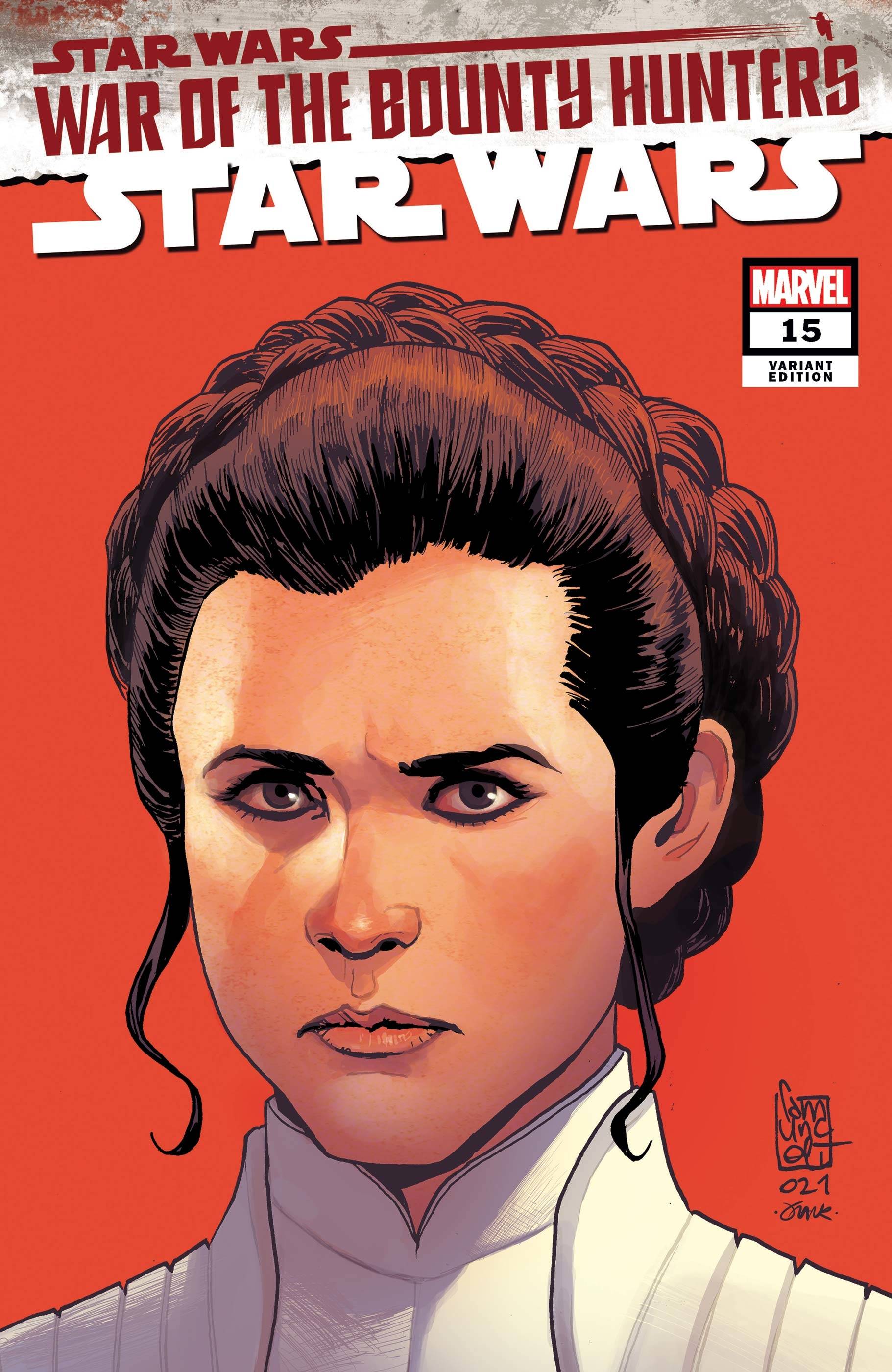 MARVEL COMICS COMIC BOOK STAR WARS #15 CAMUNCOLI HEADSHOT VAR WOBH