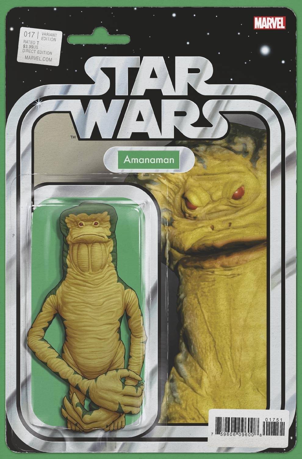 MARVEL COMICS COMIC BOOK STAR WARS #17 JTC ACTION FIGURE VAR WOBH