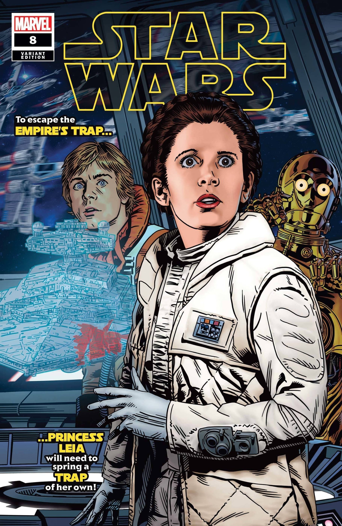 MARVEL COMICS COMIC BOOK STAR WARS #8 GOLDEN VAR